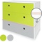 Chest 3 drawers COLORFLEX fronts drawers lime-lime-pearl grey