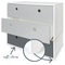 Chest 3 drawers COLORFLEX fronts drawers pearl grey-pearl grey-space grey