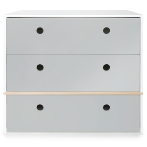 Chest 3 drawers COLORFLEX fronts drawers pearl grey 