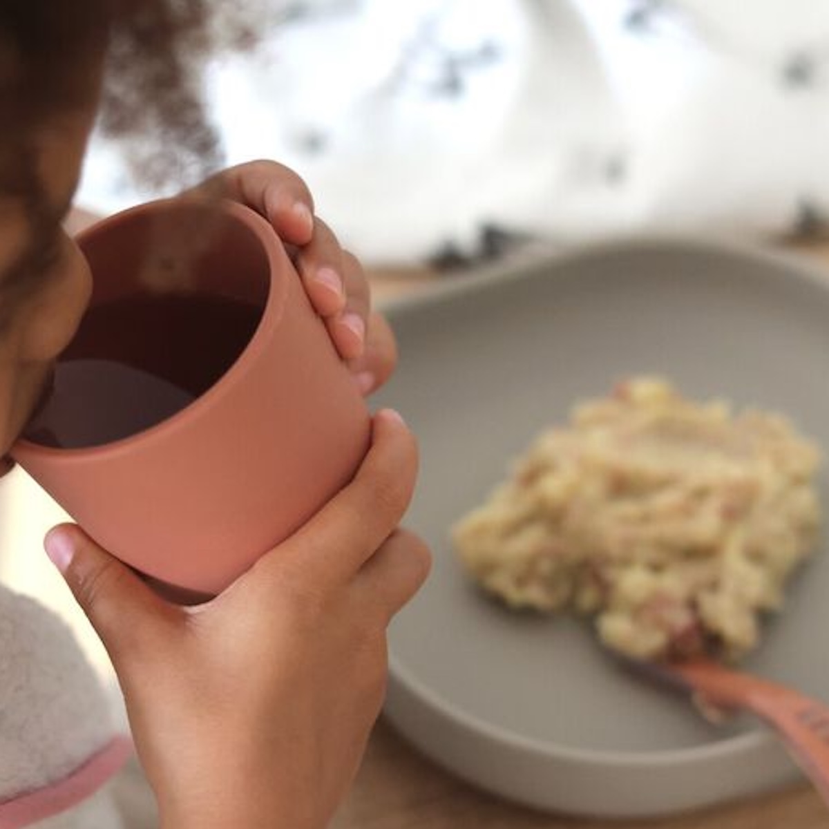 Coffret repas silicone 4 pièces Beaba terracotta