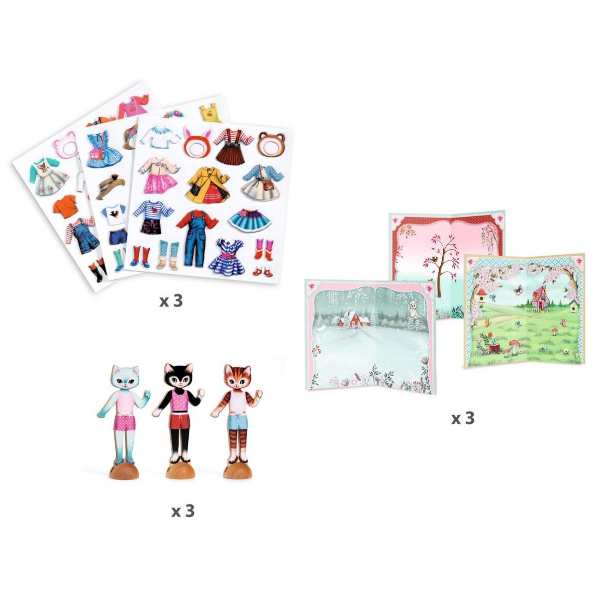 Collage pegatinas PEQUEÑO VESTIDOR  Djeco
