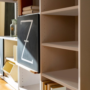 Combinaison lit mezzanine - 2 étagères et 2 portes en ardoise KASVA 