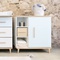 Commode 1 porte 3 niches NADO Retro finition frêne mint