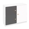 Commode 3 portes 93x78cm DESTYLE de Breuyn blanc anthracite