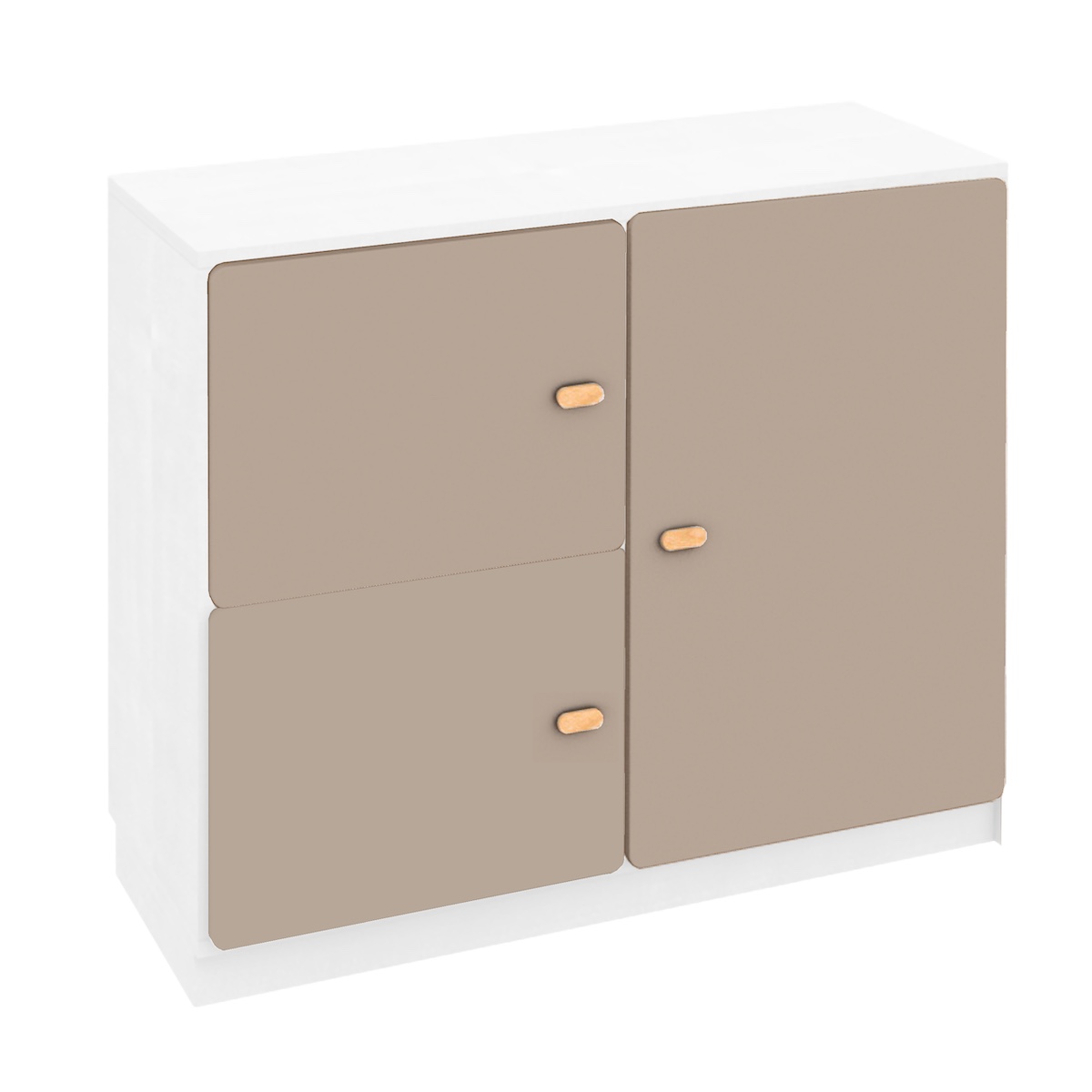 Commode 3 portes 93x78cm DESTYLE de Breuyn blanc light grey