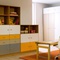 Commode 3 portes 93x78cm DESTYLE de Breuyn blanc orange