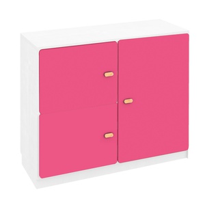 Commode 3 portes 93x78cm DESTYLE de Breuyn blanc pink