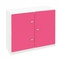 Commode 3 portes 93x78cm DESTYLE de Breuyn blanc pink