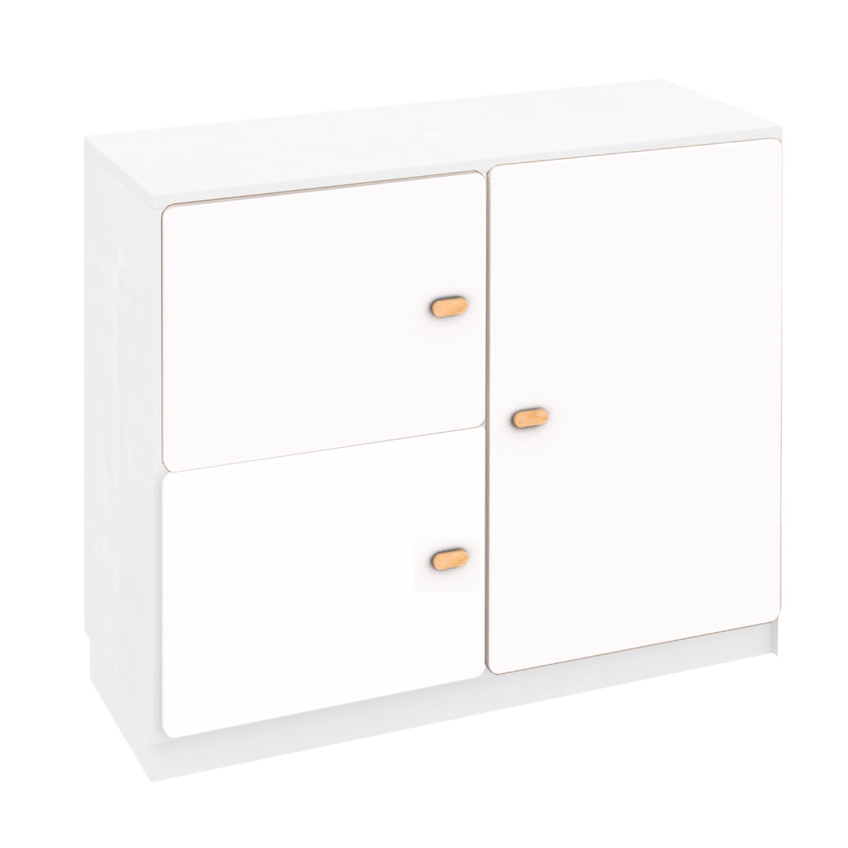 Commode 3 portes 93x78cm DESTYLE de Breuyn blanc white