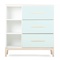 Commode 3 tiroirs 3 niches NADO Curve finition frêne mint