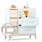Commode 3 tiroirs 3 niches NADO Curve finition frêne mint