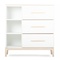 Commode 3 tiroirs 3 niches NADO Curve finition frêne white