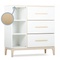 Commode 3 tiroirs 3 niches NADO Curve finition frêne white