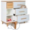 Commode 3 tiroirs 3 niches NADO Retro finition hêtre sky blue