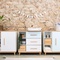 Commode 3 tiroirs 3 niches NADO Retro finition hêtre sky blue