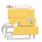 Commode 3 tiroirs NADO Curve finition frêne sunshine yellow