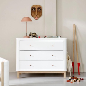 Commode 3 tiroirs WOOD Oliver Furniture blanc chêne