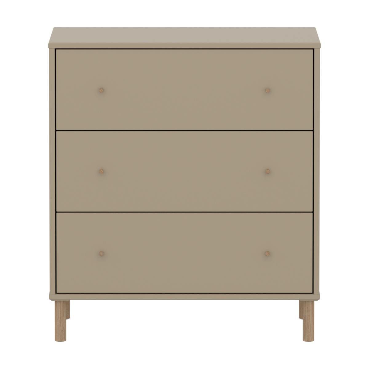 Commode à 3 tiroirs avec pied SAGA Flexa oat oak light grey