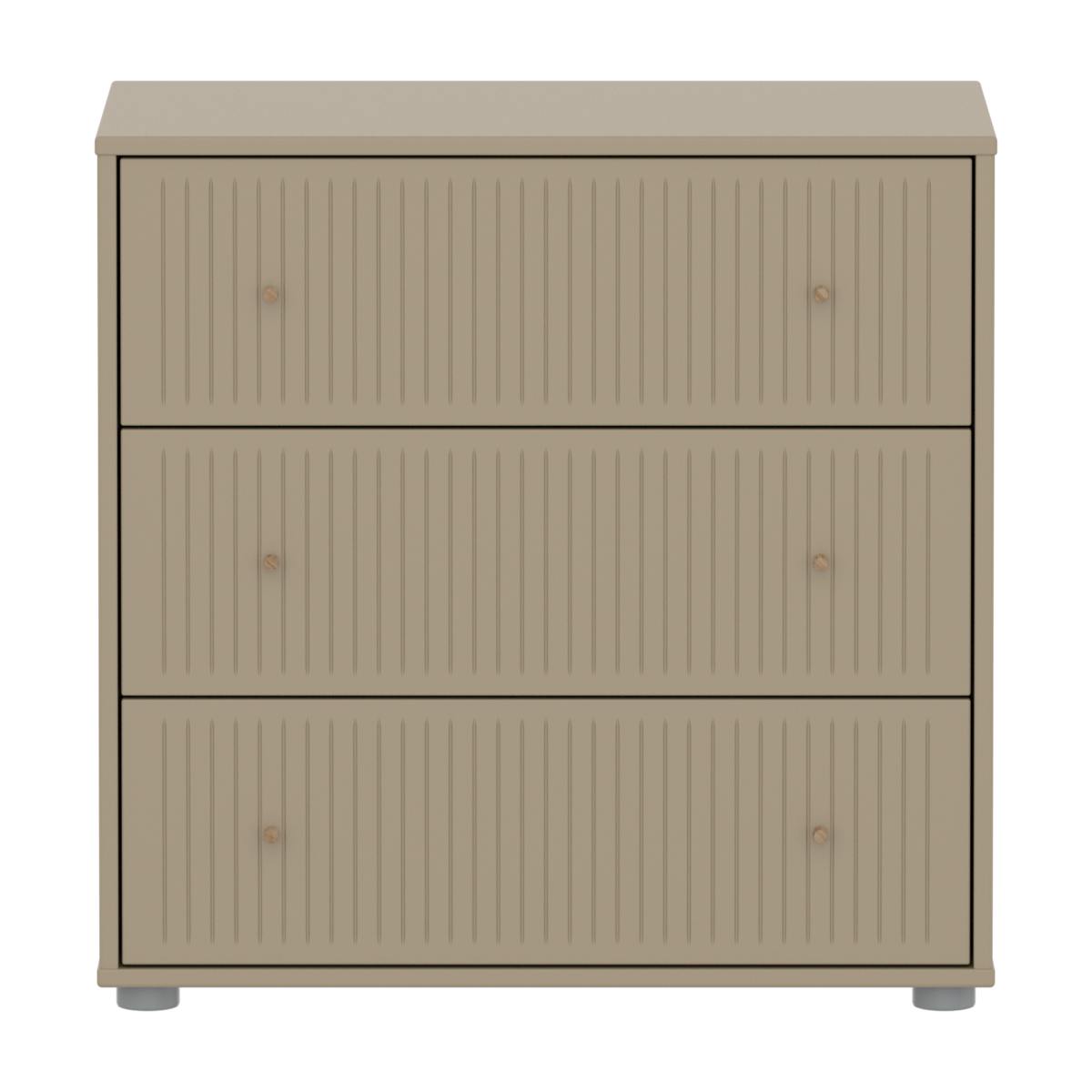 Commode à 3 tiroirs rainures SAGA Flexa oat oak