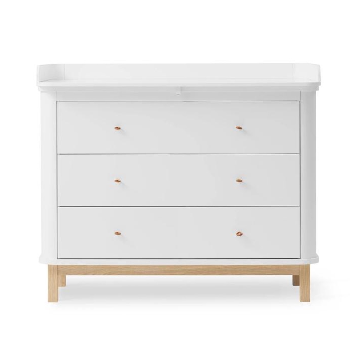 Commode à langer 3 tiroirs WOOD Oliver Furniture blanc chêne