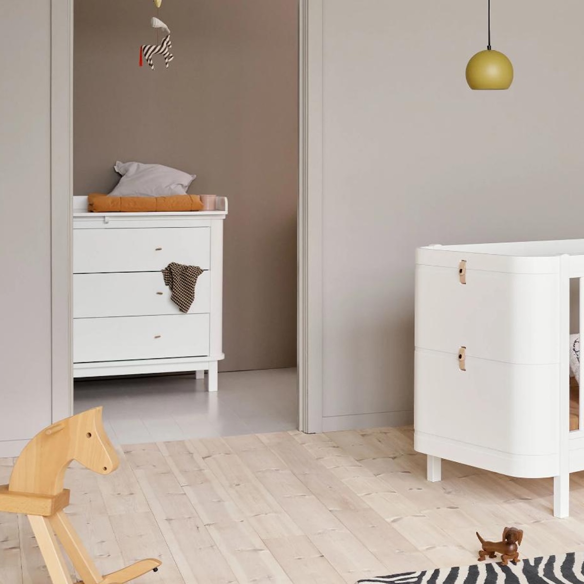 Commode à langer 3 tiroirs WOOD Oliver Furniture blanc