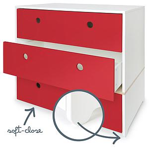 Commode COLORFLEX façades tiroirs true red 