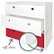 Commode COLORFLEX façades tiroirs white-white-true red