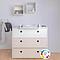 Commode COLORFLEX façades tiroirs white-white-true red