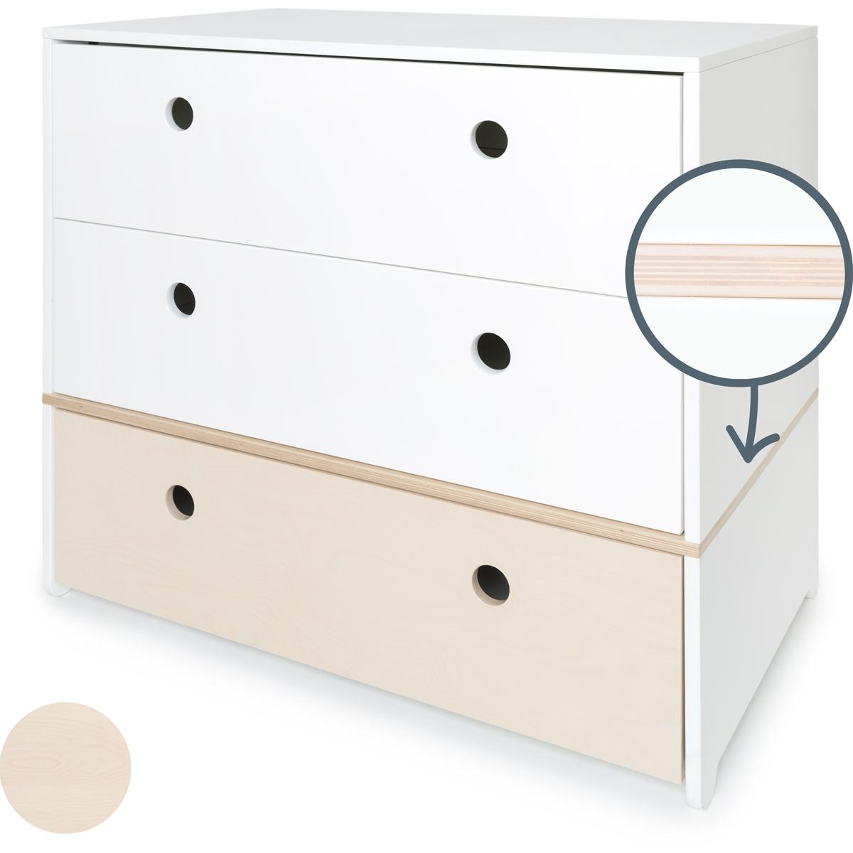 Commode COLORFLEX façades tiroirs white-white-white wash