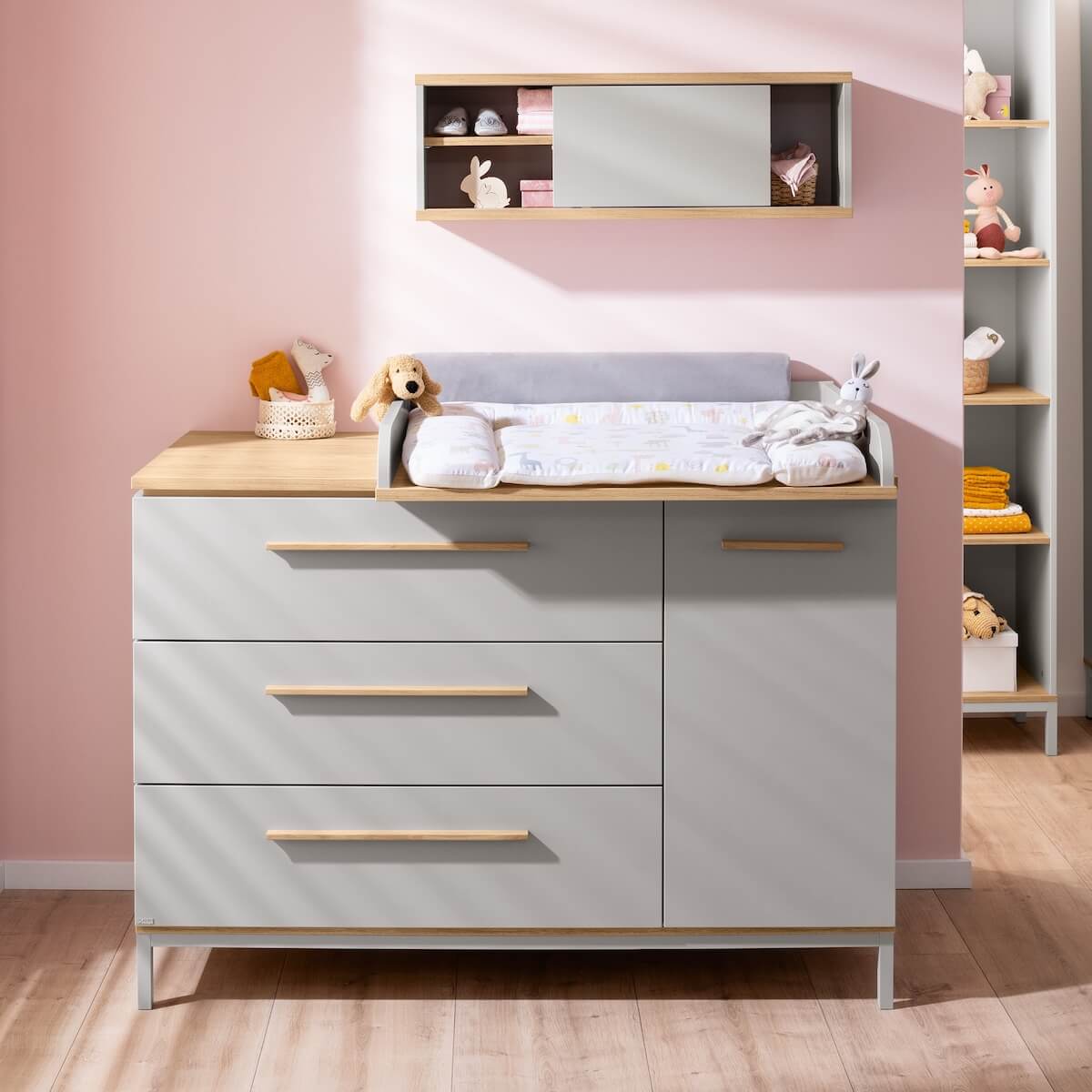 Commode large BENNE Paidi Chêne Montana gris ardoise