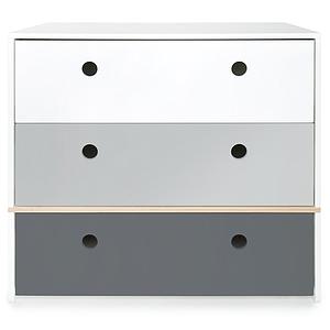 Cómoda COLORFLEX cajones frontales white-pearl grey-space grey