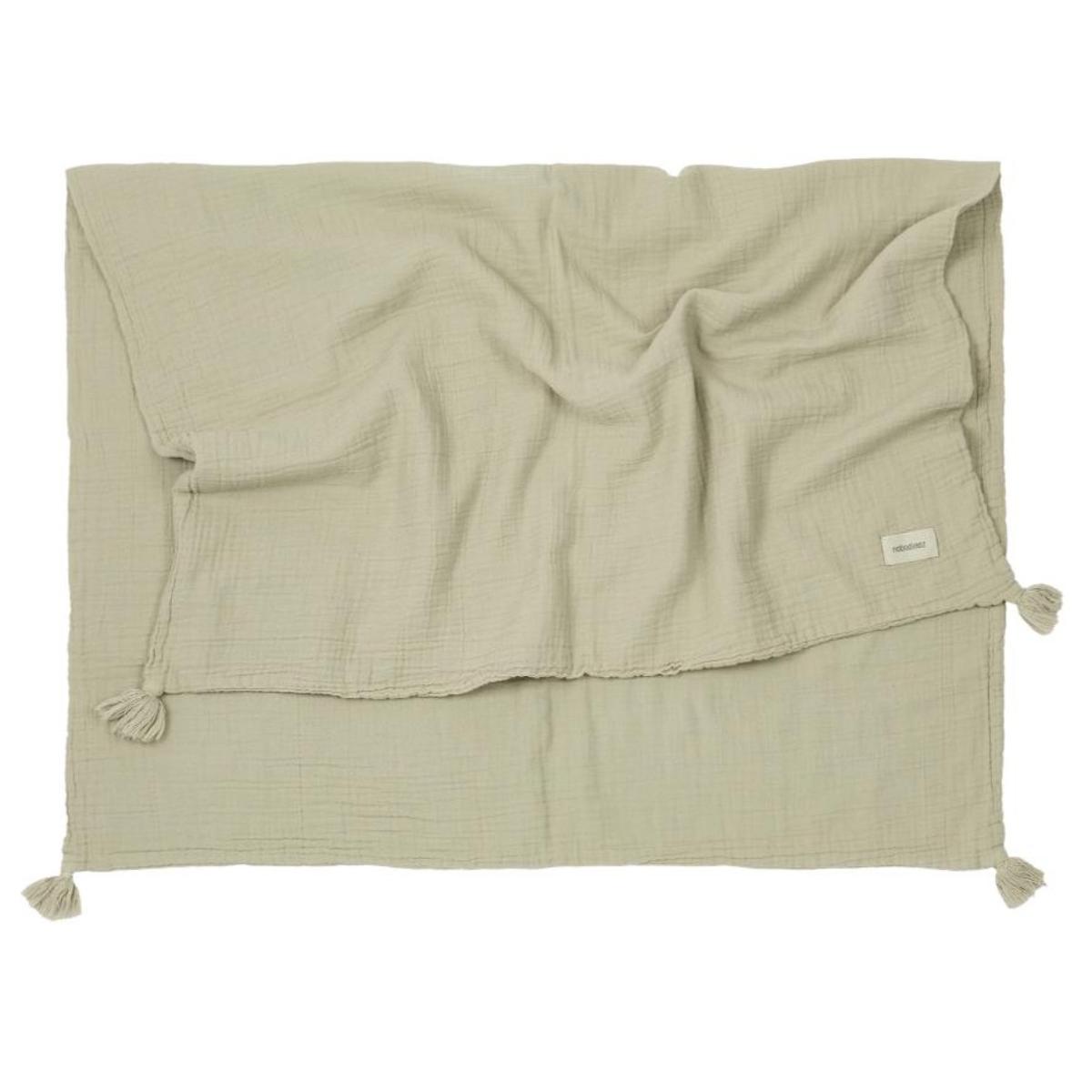 Couverture 65x100cm WABI SABI Nobodinoz green matcha