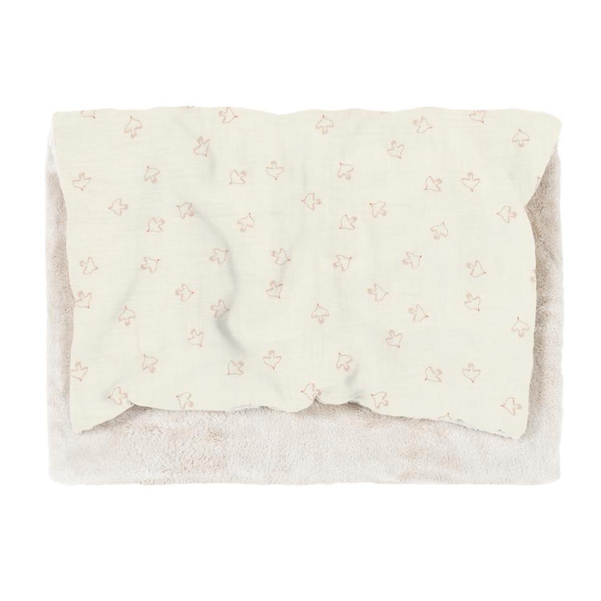 Couverture hiver WABI SABI Nobodinoz brown hoshi birds