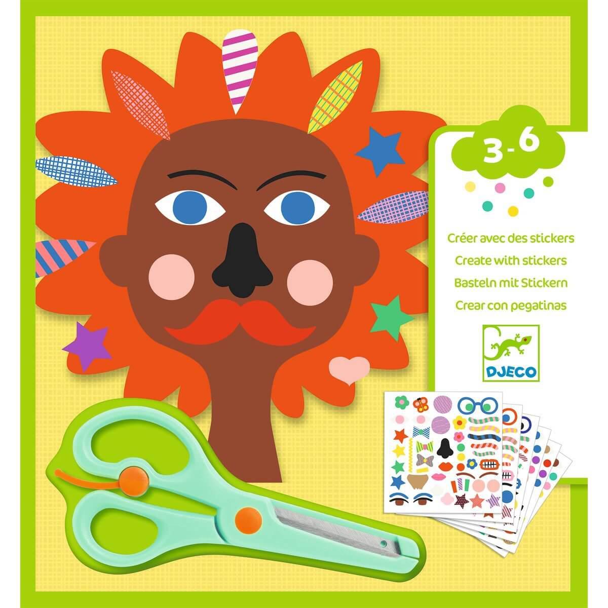 Crear con pegatinas PELUQUERÍA Djeco