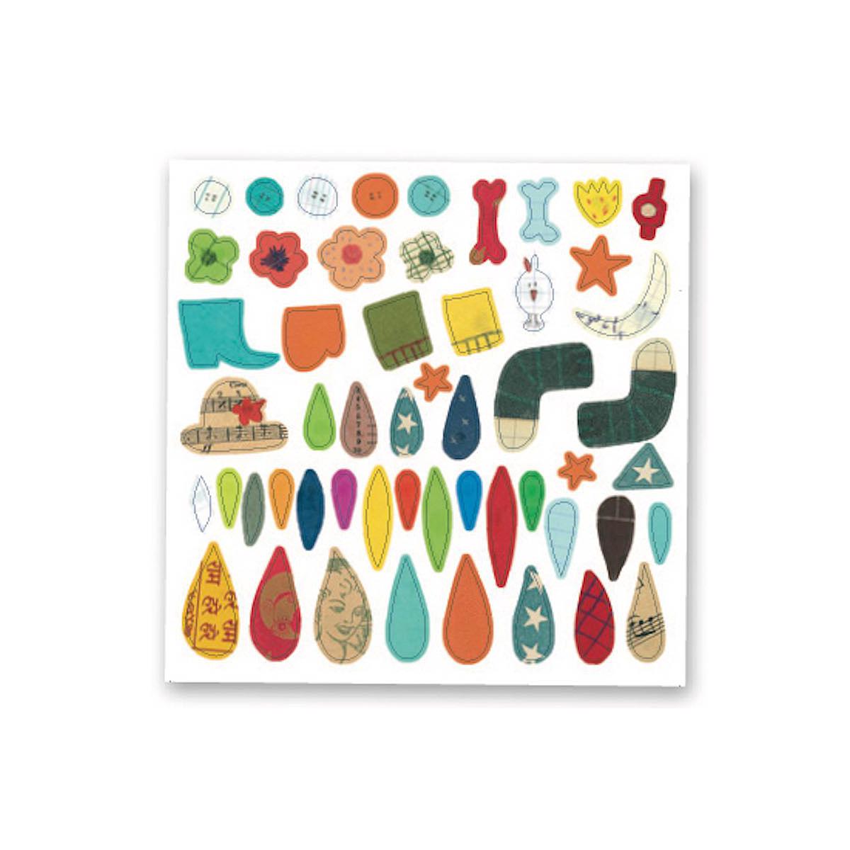 Crear con pegatinas pequeños regalos 3-6Y ANIMALES Djeco