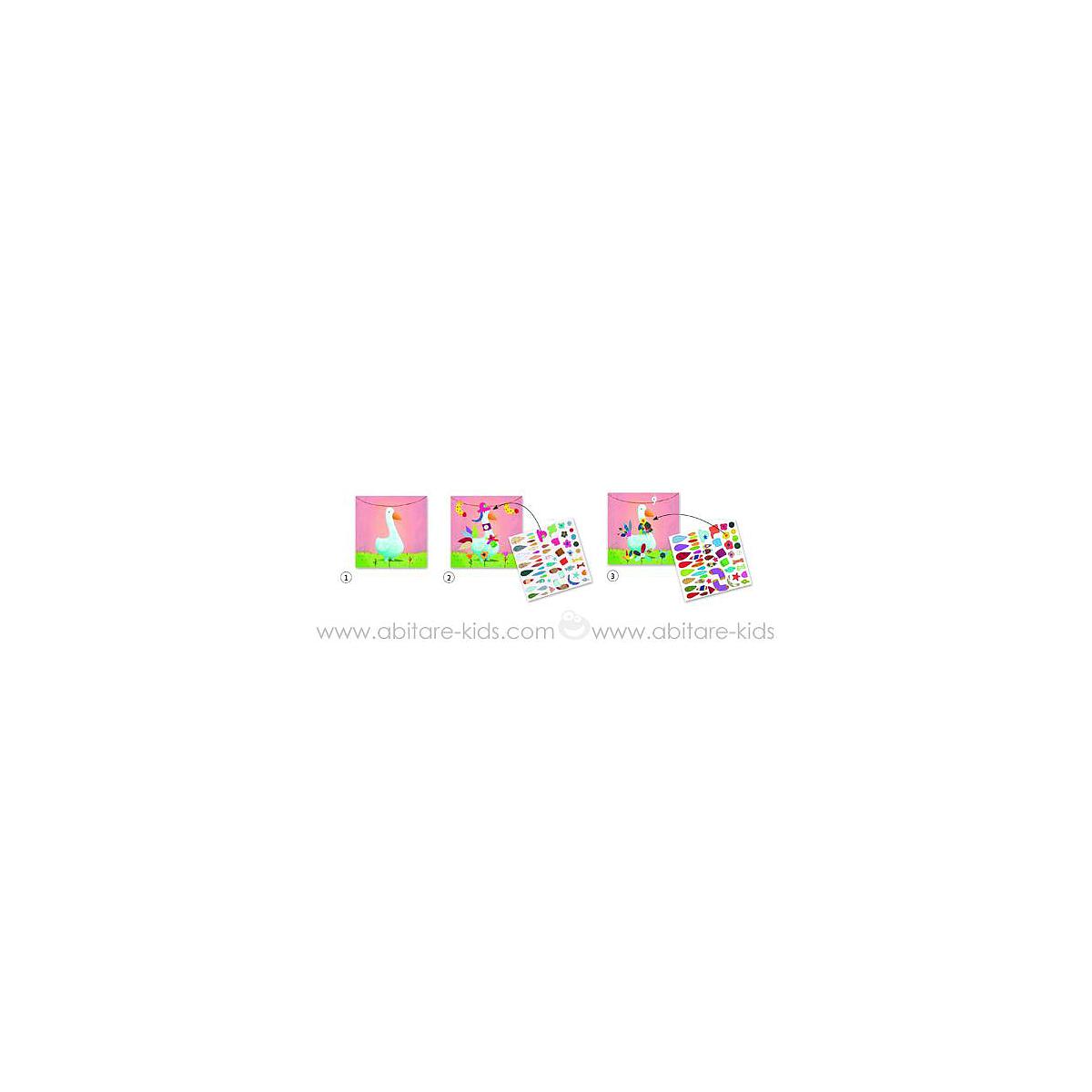 Crear con pegatinas pequeños regalos 3-6Y ANIMALES Djeco