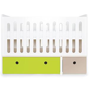 Cuna cama 70x140cm COLORFLEX lime-warm grey