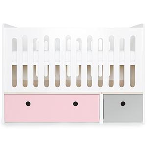 Cuna cama 70x140cm COLORFLEX sweet pink-pearl grey