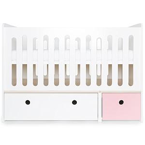 Cuna cama 70x140cm COLORFLEX white-sweet pink