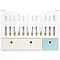 Cuna cama 70x140cm COLORFLEX white wash-sky blue