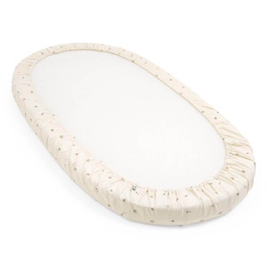 Drap housse lit SLEEPI V3 Stokke flower ecru OCS