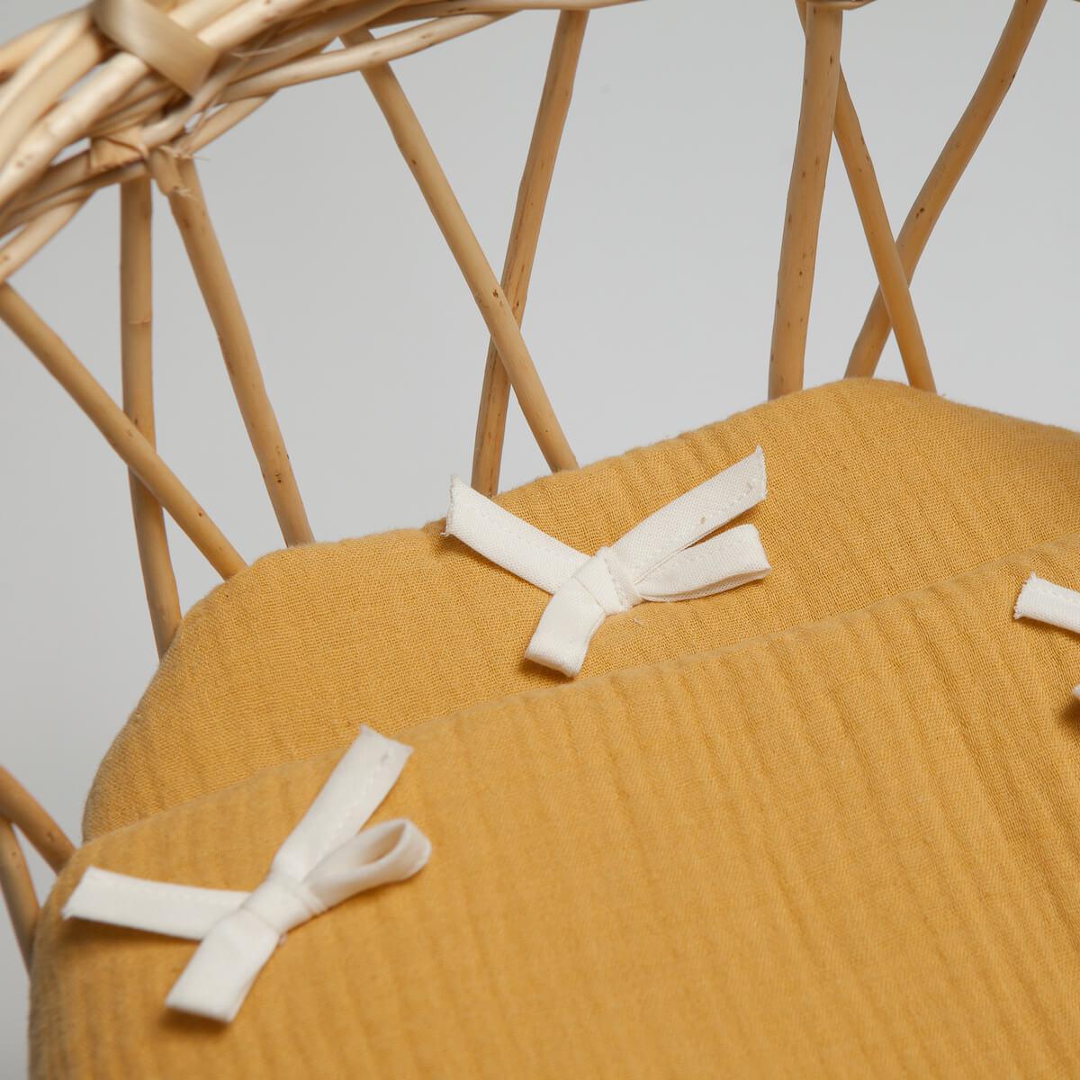 Edredón-almohada muñeca BOBBLE mostaza