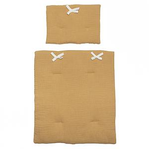 Edredón-almohada muñeca BOBBLE mostaza