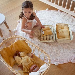 Edredón-almohada muñeca BOBBLE mostaza