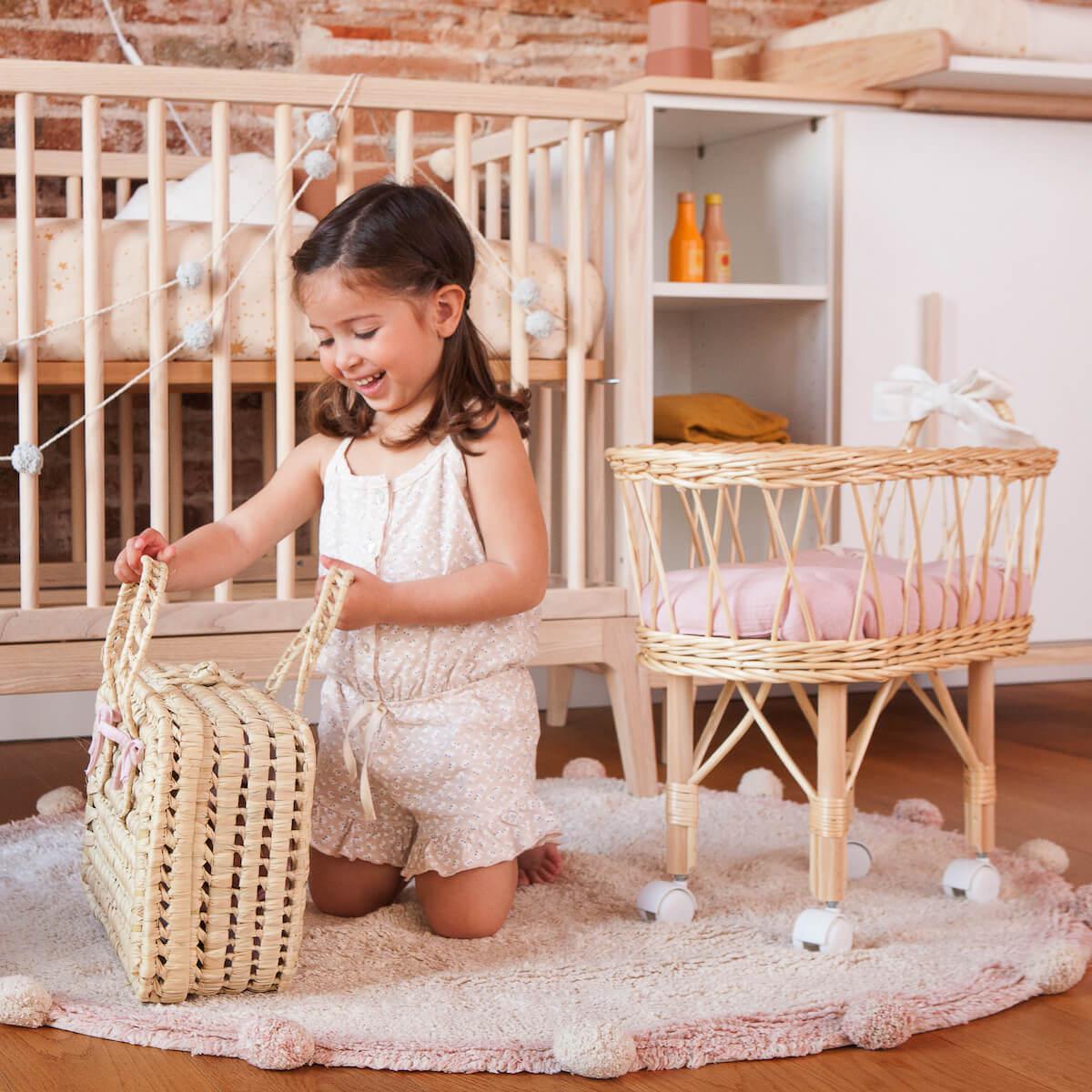 Edredón-almohada muñeca BOBBLE rosa