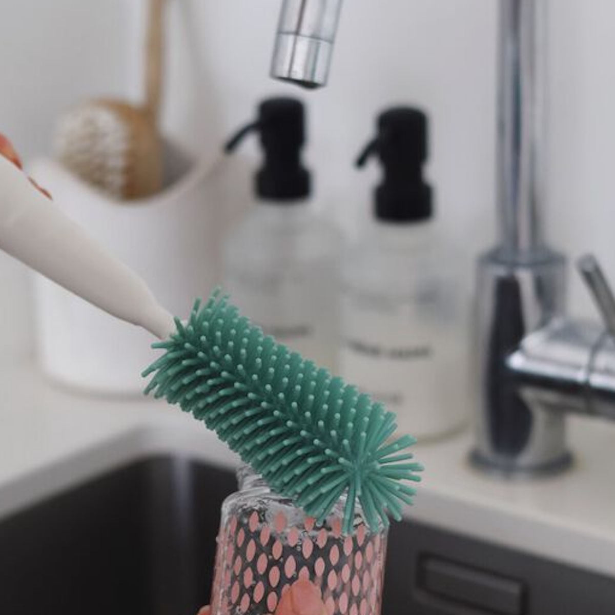 Goupillon silicone Beaba sage green