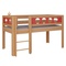 Halbhohes Bett Pirat Leiterstiege DELUXE de Breuyn natürlich-rot