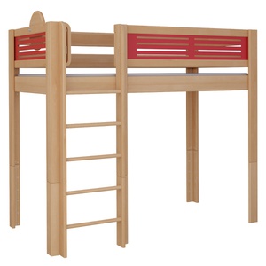 High sleeper bed Tatü DELUXE de Breuyn natural-red