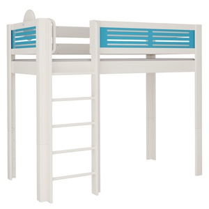 High sleeper bed Tatü DELUXE de Breuyn whitened-blue