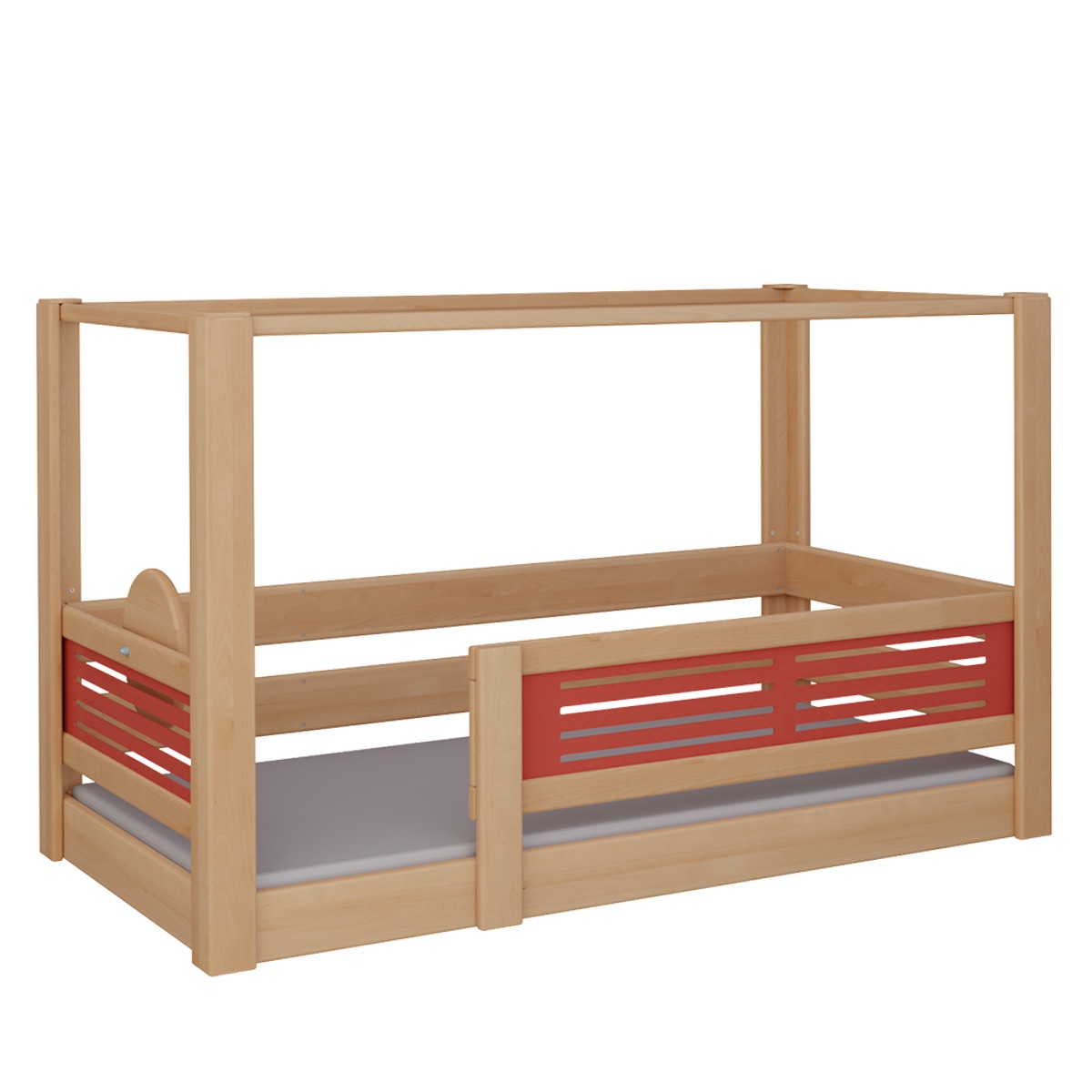 Himmelbett Tatü DELUXE de Breuyn natürlich-rot